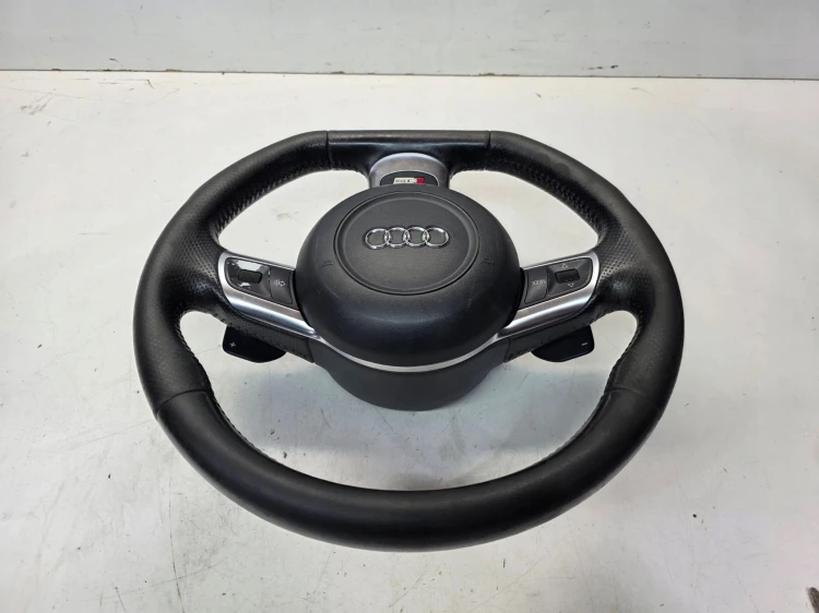 KIEROWNICA SKÓRA PIKOWANA ŚCIĘTA AUDI A3 8P A4 B7 TT 8J 8J0419091J KOMPLET