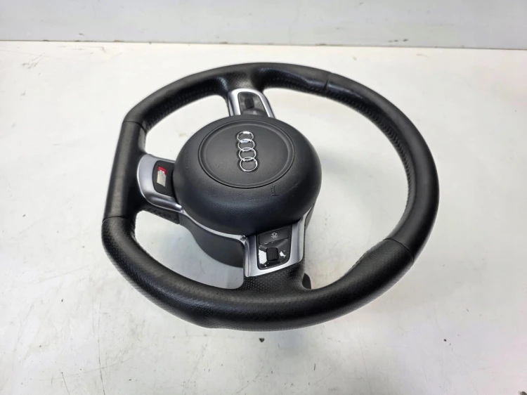 KIEROWNICA SKÓRA PIKOWANA ŚCIĘTA AUDI A3 8P A4 B7 TT 8J 8J0419091J KOMPLET