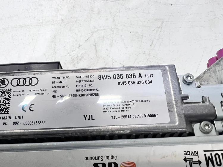 JEDNOSTKA MMI CZYTNIK KART SD AUDI Q5 FY A4 B9 8W5035036A