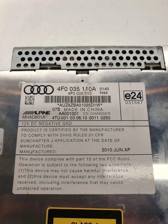 ZMIENIARKA CD AUDI Q7 A6 C6 LIFT 4F0035110A