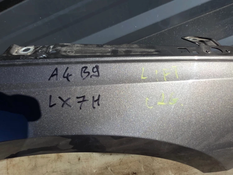 BŁOTNIK PRAWY PRZÓD AUDI A4 B9 LIFT LX7H ORYGINAŁ !!!
