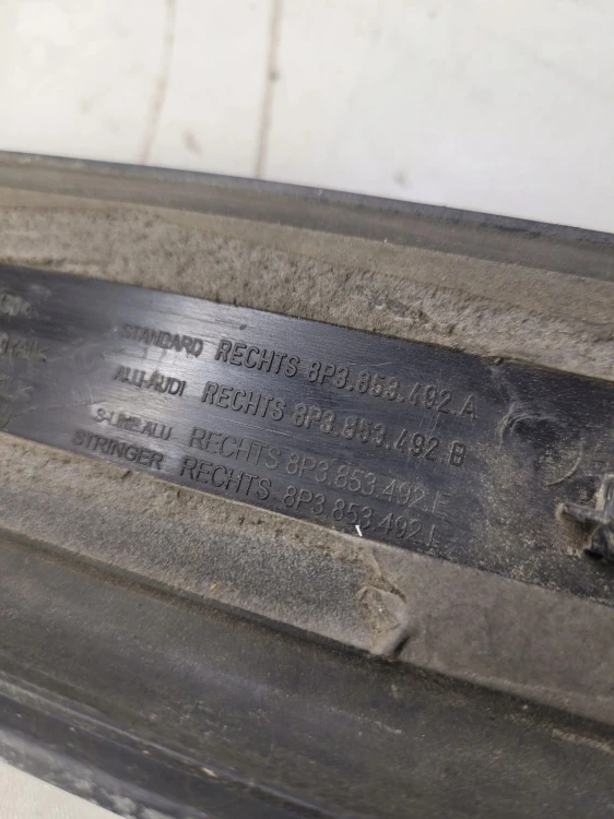 LISTWA PROGOWA PRAWA S LINE AUDI A3 8P 8P3853492E