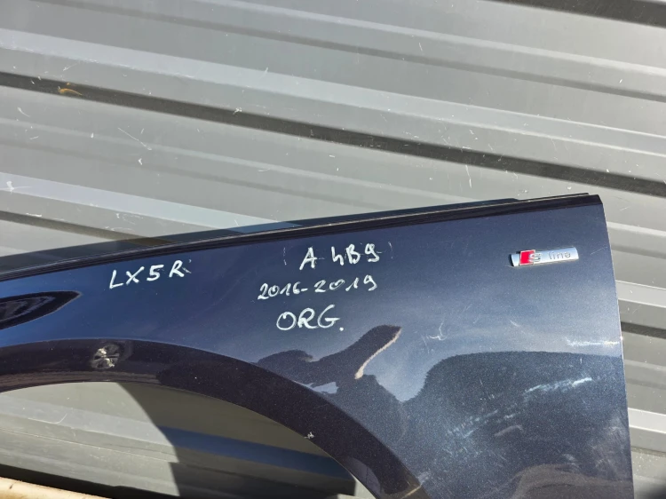 BŁOTNIK LEWY PRZÓD AUDI A4 B9 2016-2019 LX5R ORYGINAŁ !!!