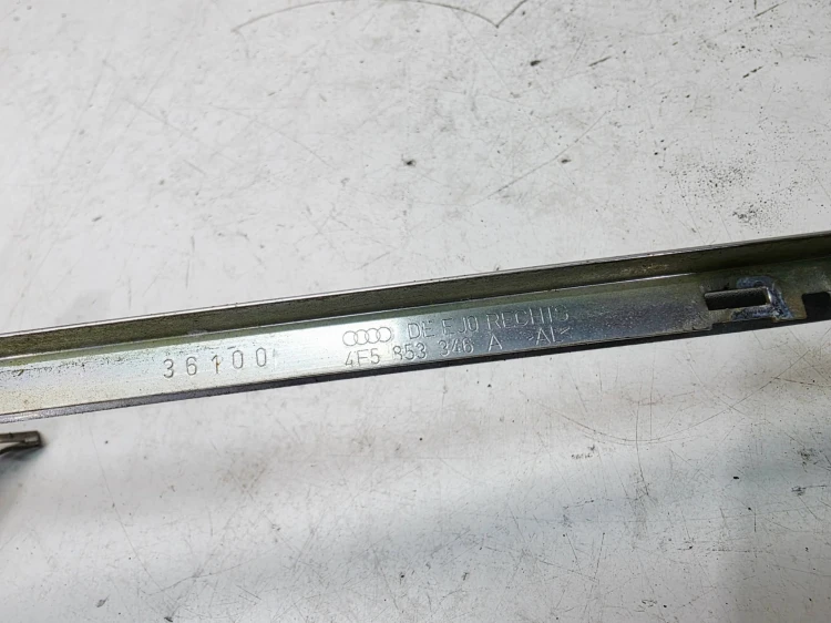 LISTWA SZYBY KAROSERYJNEJ CHROM PRAWY TYŁ AUDI A6 C6 SEDAN 4F5853346A
