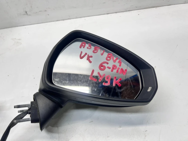 LUSTERKO ZEWNĘTRZNE PRAWE AUDI A3 8V 8V4 LY9K 6PIN UK