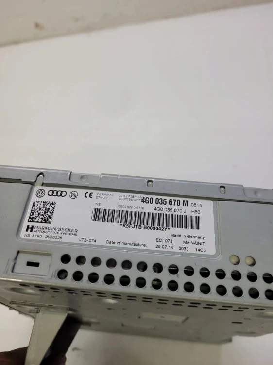 JEDNOSTKA MMI 3G+ SIM AUDI A6 C7 A7 4G0035670M LEGALNA !!!
