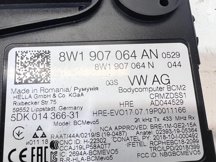 MODUŁ STEROWNIK BCM AUDI A4 B9 8W1907064AN