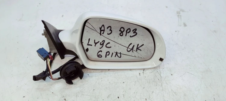 LUSTERKO ZEWNĘTRZNE PRAWE AUDI A3 8P LIFT 8P3 6 PIN LY9C UK