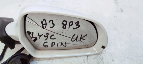 LUSTERKO ZEWNĘTRZNE PRAWE AUDI A3 8P LIFT 8P3 6 PIN LY9C UK