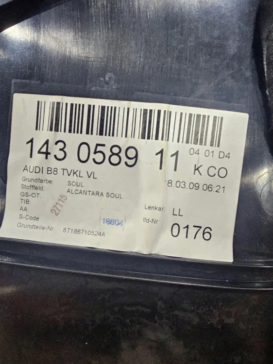 BOCZEK BOCZKI DRZWI KOMPLET AUDI A5 8T COUPE SKÓRA+ALKANTARA