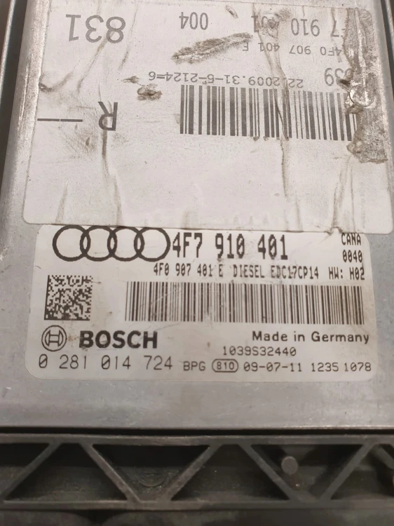 KOMPUTER STEROWNIK SILNIKA AUDI A6 2.7 4F7910401
