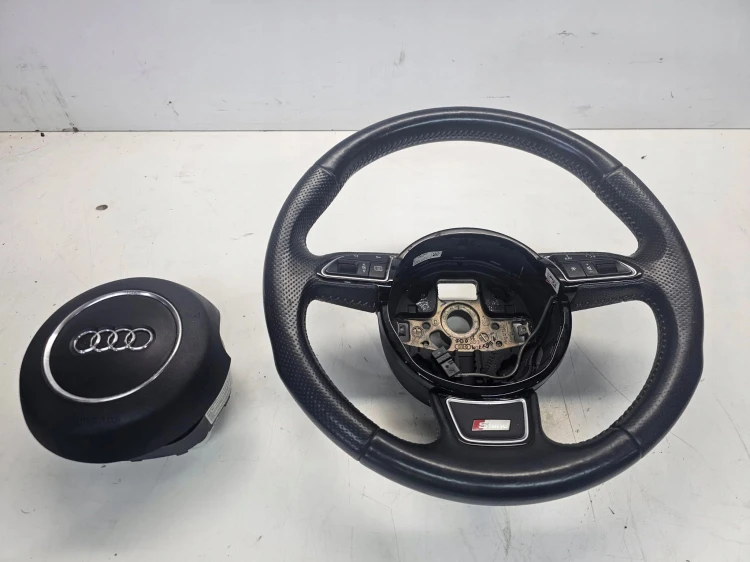 KIEROWNICA SKÓRA MULTIFUNKCJA AUDI Q3 8U 8U0419091R S-LINE KOMPLET