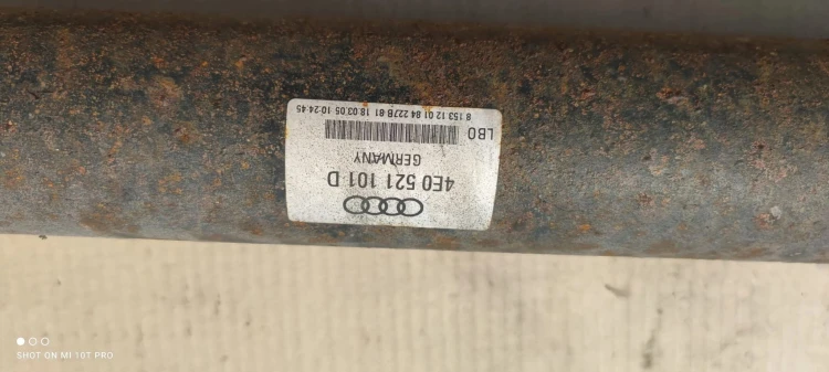 WAŁ NAPĘDOWY AUDI A8 D3 LIFT 3.0 TDI 4E0521101D