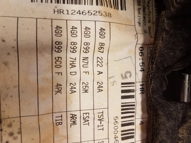 BOCZEK DRZWI PRAWY TYŁ AUDI A6 C7 4G0867306A *11*