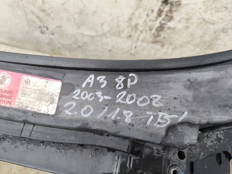 PAS PRZEDNI KOMPLETNY AUDI A3 8P 1.8 2.0 TFSI 2004-2008 KOMPLETNY