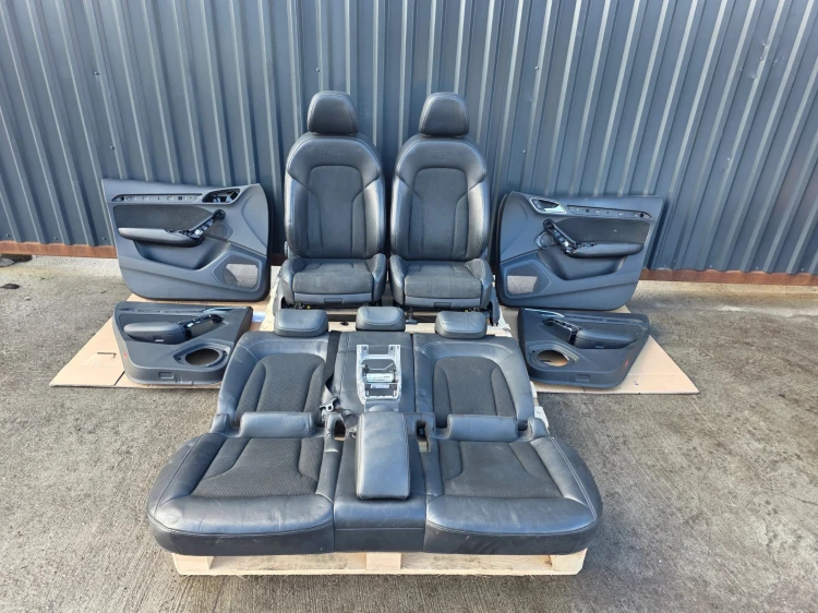 FOTEL FOTELE AUDI Q3 8U S LINE SKÓRA + MATERIAŁ KOMPLET !!!