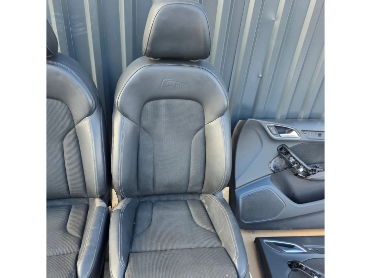 FOTEL FOTELE AUDI Q3 8U S LINE SKÓRA + MATERIAŁ KOMPLET !!!