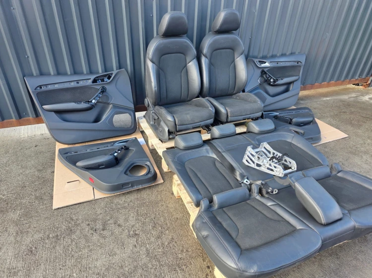 FOTEL FOTELE AUDI Q3 8U S LINE SKÓRA + MATERIAŁ KOMPLET !!!