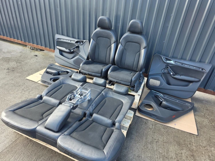FOTEL FOTELE AUDI Q3 8U S LINE SKÓRA + MATERIAŁ KOMPLET !!!