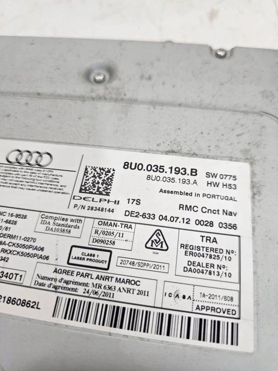 TUNER MODUŁ NAWIGACJI RADIA AUDI Q3 8U 8U0035193B