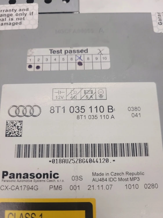 ZMIENIARKA CZYTNIK SD AUDI A4 B8 A5 Q5 8T1035110B