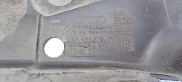 OSŁONA PODWOZIA LEWY TYŁ AUDI A4 B7 8H0825215C