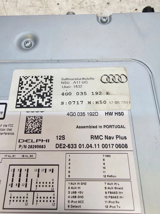 JEDNOSTKA MMI 3G+ SD AUDI A6 C7 A7 4G0035192E