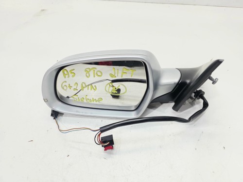 LUSTERKO ZEWNĘTRZNE LEWE AUDI A5 8T0 LIFT COUPE SREBRNE 6+2 PIN UK