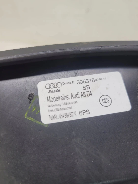 OSŁONA PROGU LED LEWY TYŁ AUDI A8 D4 4H4864607K