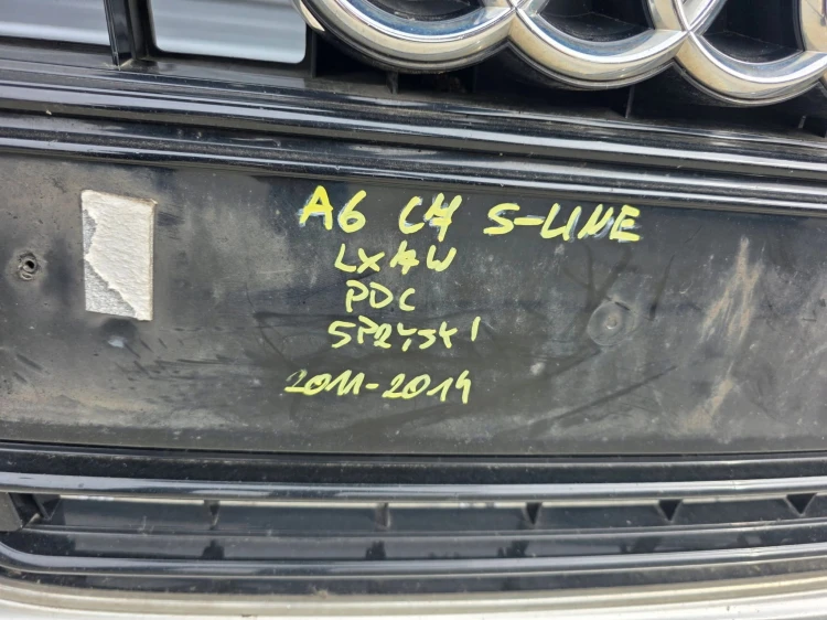 ZDERZAK PRZÓD KOMPLETNY AUDI A6 C7 S LINE SPRYSKI 4 X PDC ORYGINAŁ LX7W !!!