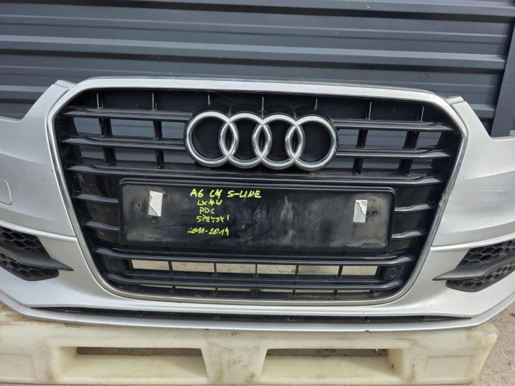 ZDERZAK PRZÓD KOMPLETNY AUDI A6 C7 S LINE SPRYSKI 4 X PDC ORYGINAŁ LX7W !!!