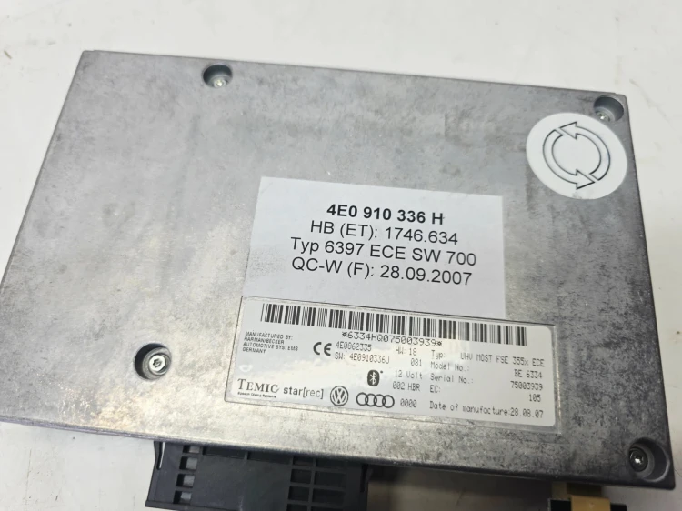 MODUŁ BLUETOOTH AUDI A4 A5 A6 Q5 Q7 4E0862335 4E0910336H