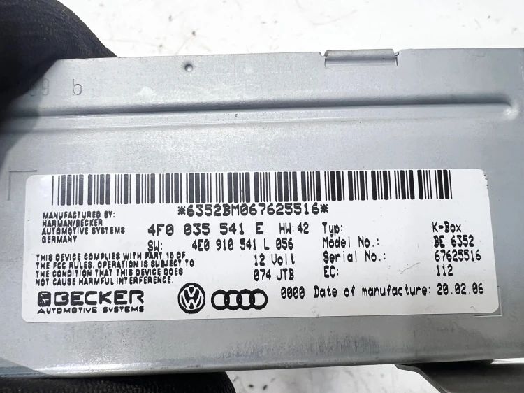 TUNER MODUŁ RADIA AUDI A4 A5 A6 A8 4F0035541E 4E0910541L