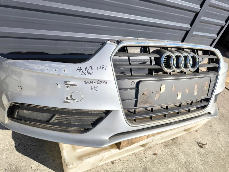 ZDERZAK PRZÓD KOMPLETNY AUDI A4 B8 LIFT 2011-2016 LX7W PDC ORYGINAŁ !!!