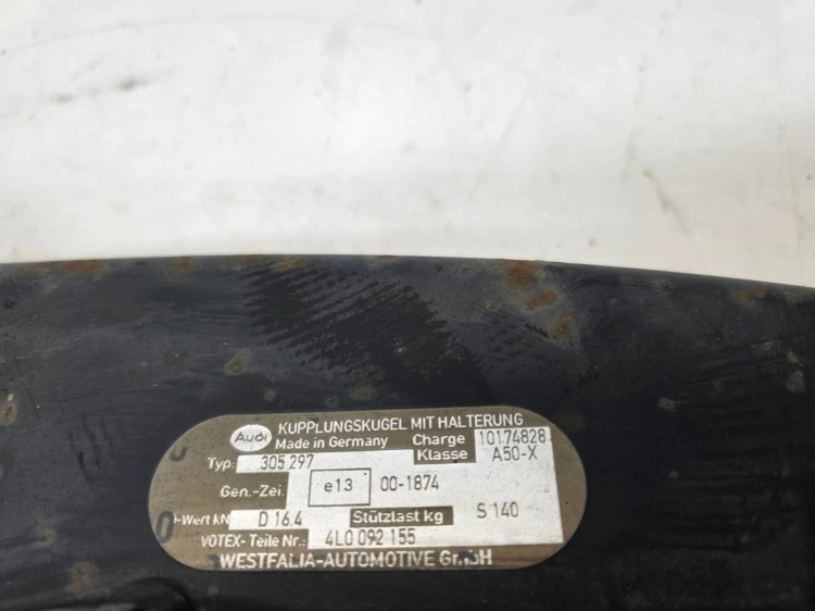 HAK HOLOWNICZY SKŁADANY + MODUŁ WESTFAILA AUDI Q7 4L 4L0092155 4L0907383
