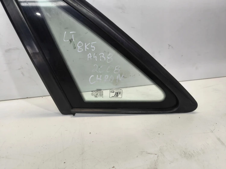 SZYBA KAROSERYJNA AUDI A4 B8 SEDAN CHROM LEWY TYŁ 2008R ORYGINAŁ !!!