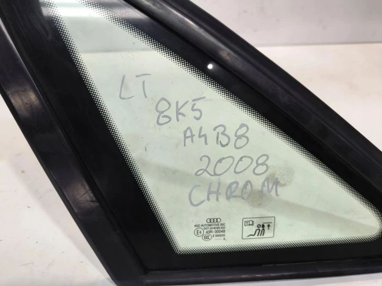 SZYBA KAROSERYJNA AUDI A4 B8 SEDAN CHROM LEWY TYŁ 2008R ORYGINAŁ !!!