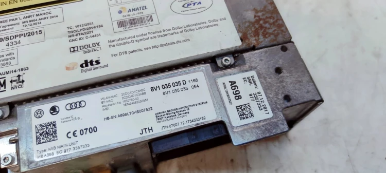 STEROWNIK CENTRALNY MMI SD SIM AUDI A3 8V 8V1035035D