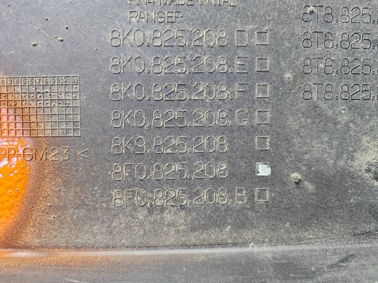 OSŁONA PODWOZIA PRAWY PRZÓD DUŻA AUDI A5 8T CABRIO 8F0825208
