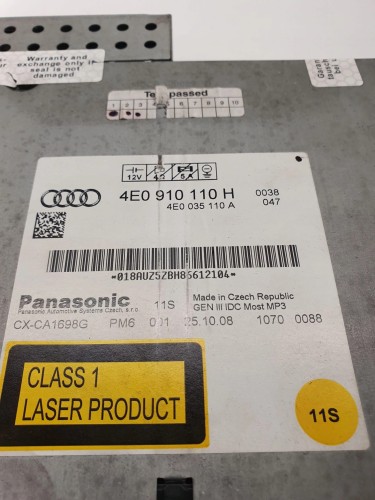 ZMIENIARKA CD AUDI A4 A6 A8 4E0910110H 4E0035110A