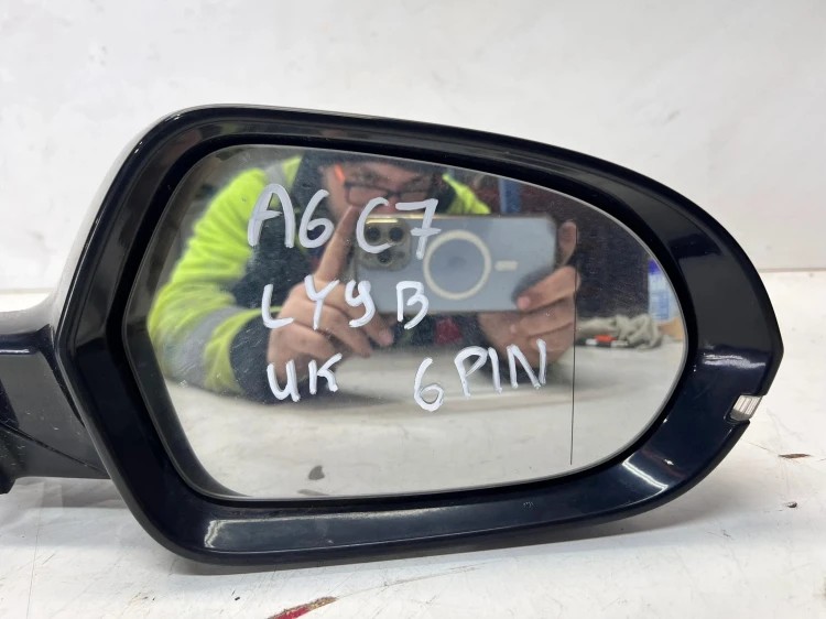 LUSTERKO ZEWNĘTRZNE PRAWE AUDI A6 C7 LIFT LY9B 6-PIN UK