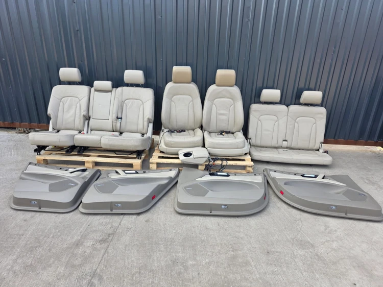 FOTEL FOTELE AUDI Q7 4L 7 OSÓB SKÓRA PODGRZEWANE MONITORY BOSE KOMPLET !!!