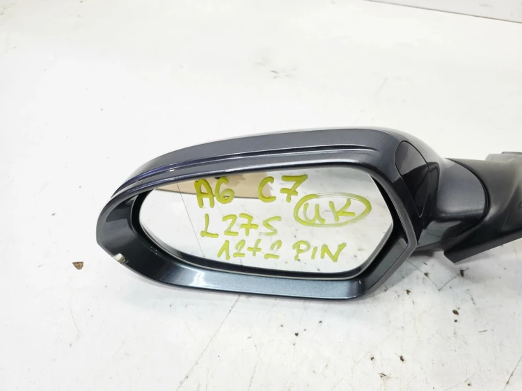 LUSTERKO ZEWNĘTRZNE LEWE ASYSTENT AUDI A6 C7 12+2 PIN LZ7S UK