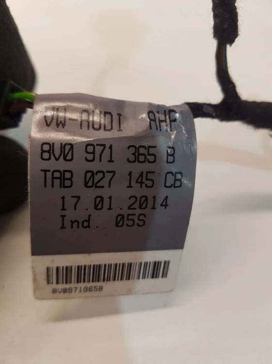 WIĄZKA INSTALACJA FOTELA AUDI A3 8V 8V0971365B