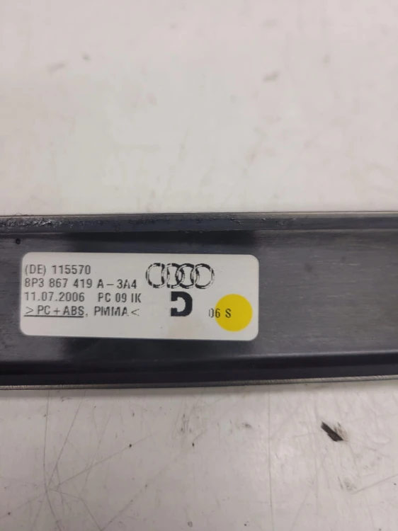 LISTWA DEKOR BOCZKA TYŁ AUDI A3 LIFT 8P3867419A