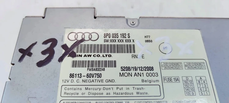 RADIO AUDI NAVIGATION PLUS AUDI A3 8P0035192S *3*